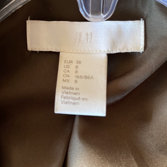H&M Wool Blend Khaki Green Jacket - Picture 3 of 7